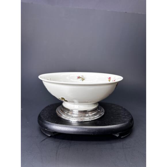 Vintage Rosenthal Porcelain Bowl Footed Sterling Silver Base, Selb-Germany 5.5" - Picture 8 of 16